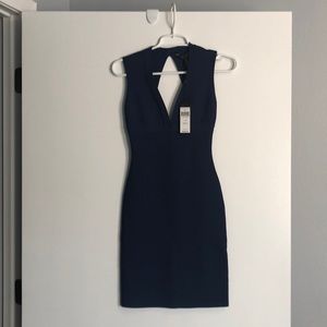 NWT BCBG Maxazria navy bodycon dress